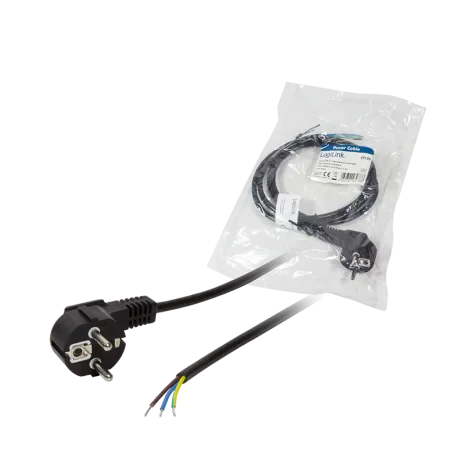 CABLU alimentare LOGILINK 1.8m, intrare Schuko, iesire fire fara conector 3 x 0.75mm2, 10A / 2500W, 1.5m, black, &quot;CP135&quot; (include TV 0.18lei)