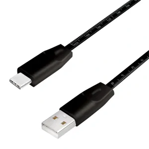 CABLU alimentare si date LOGILINK, pt. smartphone, USB 2.0 (T) la USB 2.0 Type-C (T), 1m, premium, cablu cu marcaj metric, negru, &quot;CU0157&quot;
