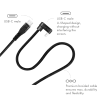 CABLU alimentare si date LOGILINK, pt. smartphone, USB 2.0, USB Type-C (T) la USB Type-C (T) la 180 grade, 1m, 2 x ecranat, aluminiu, negru, &quot;CU0190&quot;