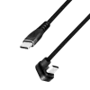 CABLU alimentare si date LOGILINK, pt. smartphone, USB 2.0, USB Type-C (T) la USB Type-C (T) la 180 grade, 1m, 2 x ecranat, aluminiu, negru, &quot;CU0190&quot;