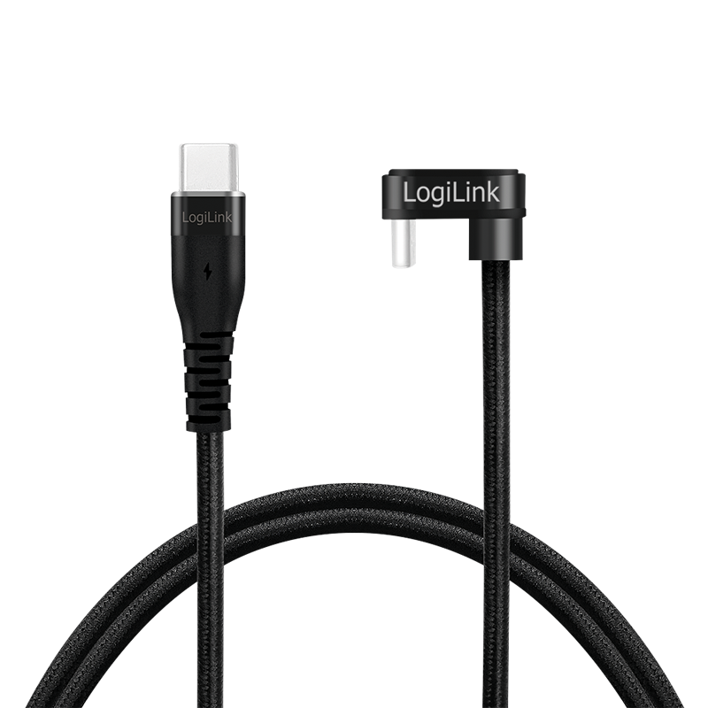 CABLU alimentare si date LOGILINK, pt. smartphone, USB 2.0, USB Type-C (T) la USB Type-C (T) la 180 grade, 2m, 2 x ecranat, aluminiu, negru, "CU0191" thumb