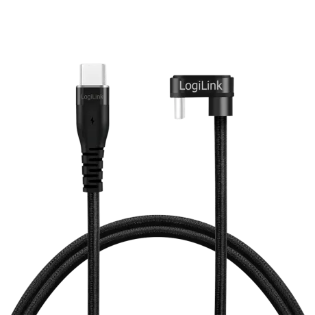 CABLU alimentare si date LOGILINK, pt. smartphone, USB 2.0, USB Type-C (T) la USB Type-C (T) la 180 grade, 2m, 2 x ecranat, aluminiu, negru, &quot;CU0191&quot;