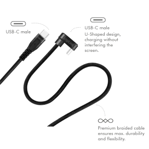 CABLU alimentare si date LOGILINK, pt. smartphone, USB 2.0, USB Type-C (T) la USB Type-C (T) la 180 grade, 2m, 2 x ecranat, aluminiu, negru, &quot;CU0191&quot;