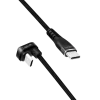 CABLU alimentare si date LOGILINK, pt. smartphone, USB 2.0, USB Type-C (T) la USB Type-C (T) la 180 grade, 3m, 2 x ecranat, aluminiu, negru, "CU0194"