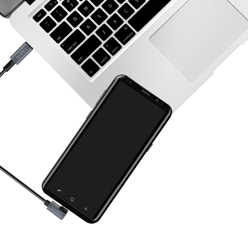 CABLU alimentare si date LOGILINK, pt. smartphone, USB 2.0, USB Type-C (T) la USB Type-C (T) la  90 grade, 1m, PD 100W, 2 x ecranat, plastic, negru, "CU0182" thumb