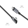 CABLU alimentare si date LOGILINK, pt. smartphone, USB 2.0, USB Type-C (T) la USB Type-C (T) la  90 grade, 3m, PD 100W, 2 x ecranat, plastic, negru, &quot;CU0184&quot;