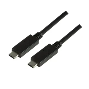 CABLU alimentare si date LOGILINK, pt. smartphone, USB 3.2, USB Type-C (T) la USB Type-C (T), 1m, negru, &quot;CU0129&quot; (include TV 0.06 lei)