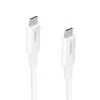 CABLU alimentare si date LOGILINK, pt. smartphone, USB 4.3, USB Type-C (T) la USB Type-C (T), UHD 8K / 60Hz (7680x4320), suporta pana la 20V/5A 100W, triplu ecranat,0.8m, alb, &quot;CU0180&quot; (include TV 0.06 lei)