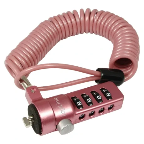 Cablu antifurt laptop, cifru, pink, Logilink &quot;NBS007&quot; (include TV 0.8lei)