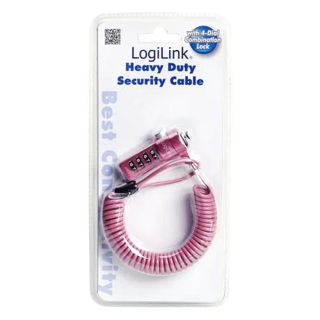 Cablu antifurt laptop, cifru, pink, Logilink &quot;NBS007&quot; (include TV 0.8lei)