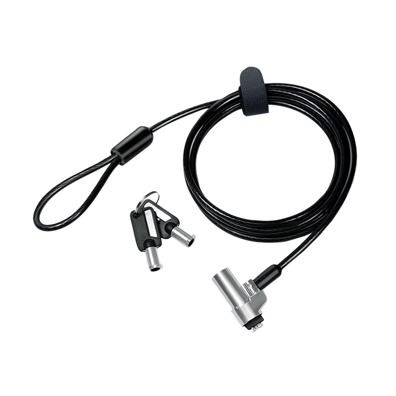 CABLU securitate LOGILINK pt. notebook, slot nano, 2 chei standard, 1.8m, cablu aliaj-zinc, permite pivotant si rotire, "NBS013" (include TV 0.18lei) thumb