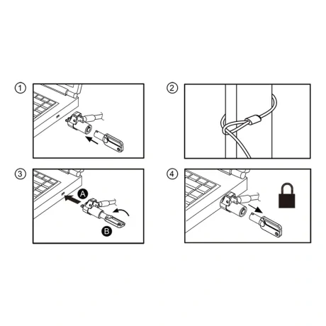 CABLU securitate LOGILINK pt. notebook, slot nano, 2 chei standard, 1.8m, cablu aliaj-zinc, permite pivotant si rotire, &quot;NBS013&quot; (include TV 0.18lei)