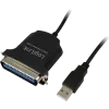 CABLU USB LOGILINK adaptor, USB 2.0 (T) la Paralel (Centronics 36-pin), 1.5m, conecteaza port USB cu imprimanta cu port paralel, negru, &quot;AU0003C&quot; (include TV 0.18lei)