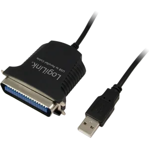 CABLU USB LOGILINK adaptor, USB 2.0 (T) la Paralel (Centronics 36-pin), 1.5m, conecteaza port USB cu imprimanta cu port paralel, negru, &quot;AU0003C&quot; (include TV 0.18lei)