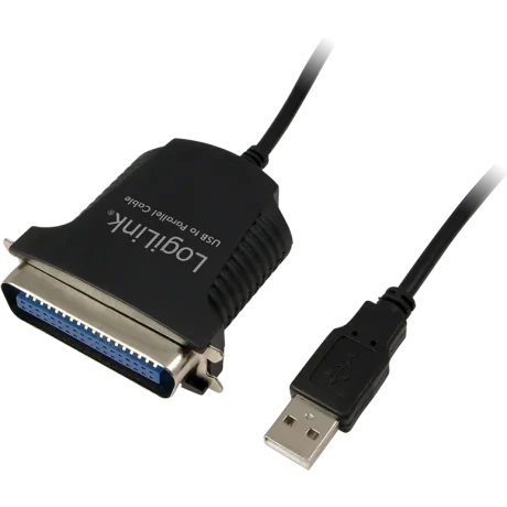 CABLU USB LOGILINK adaptor, USB 2.0 (T) la Paralel (Centronics 36-pin), 1.5m, conecteaza port USB cu imprimanta cu port paralel, negru, &quot;AU0003C&quot; (include TV 0.18lei)