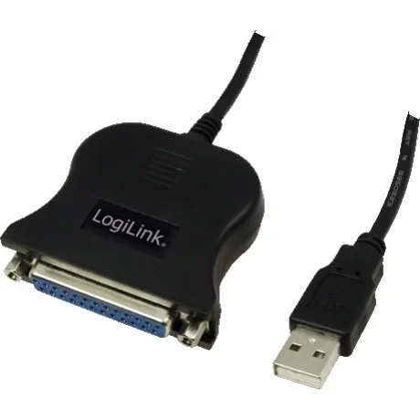 CABLU USB LOGILINK adaptor, USB 2.0 (T) la Paralel (D-Sub 25-pin), 1.5m, conecteaza port USB cu imprimanta cu port paralel, negru, &quot;UA0054A&quot; (include TV 0.18lei)
