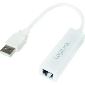 CABLU USB LOGILINK adaptor, USB 2.0 (T) la RJ45 (M), 10cm, 10/100 Mbit/s, alb, &quot;UA0144B&quot; (include TV 0.06 lei)