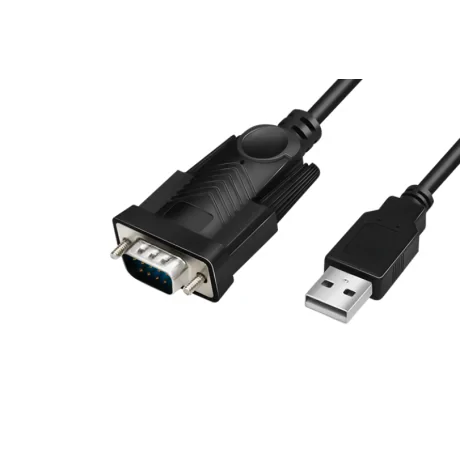 CABLU USB LOGILINK adaptor, USB 2.0 (T) la Serial DB9M (9-pin)(RS232)(T), 1.5m, negru, &quot;AU0048A&quot;