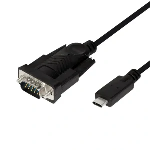 CABLU USB LOGILINK adaptor, USB 2.0 Type-C (T) la Serial DB9M (9-pin)(RS232)(T), 1.2m, negru, &quot;AU0051&quot; (include TV 0.06 lei)