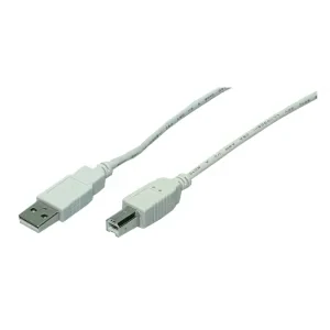 CABLU USB LOGILINK pt. imprimanta, USB 2.0 (T) la USB 2.0 Type-B (T), 2m, gri, &quot;CU0007&quot; (include TV 0.06 lei)
