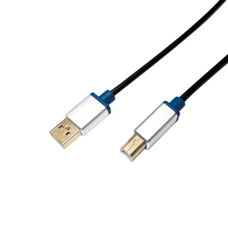 CABLU USB LOGILINK pt. imprimanta, USB 2.0 (T) la USB 2.0 Type-B (T), 2m, premium, conectori auriti, black, &quot;BUAB220&quot; (include TV 0.18lei)