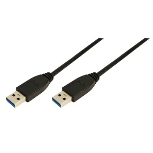 CABLU USB LOGILINK, USB 3.0 (T) la USB 3.0 (T), 2m, black, &quot;CU0039&quot; (include TV 0.06 lei)