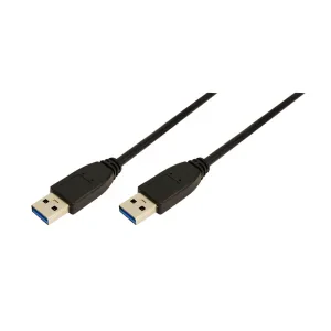 CABLU USB LOGILINK, USB 3.0 (T) la USB 3.0 (T), 3m, black, &quot;CU0040&quot; (include TV 0.18lei)