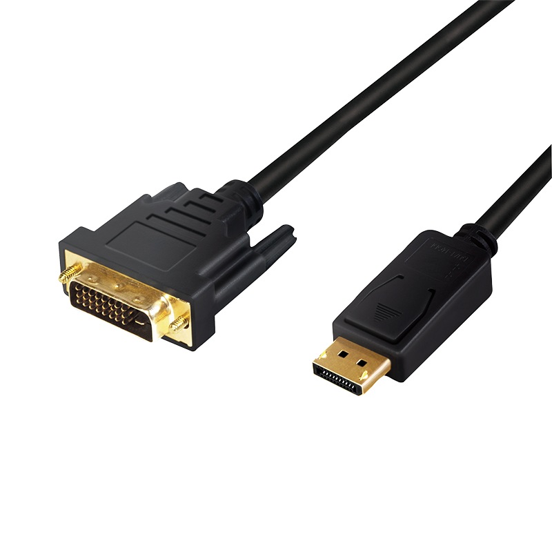 CABLU video LOGILINK, adaptor DisplayPort (T) la DVI-D DL (T), 1m, conectori auriti, rezolutie maxima Full HD (1920 x 1080) la 60Hz, negru, "CV0130" thumb