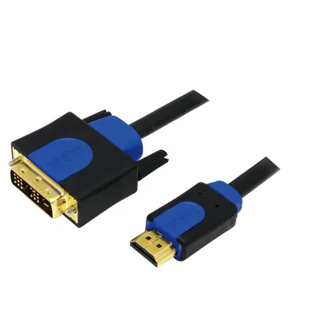 CABLU video LOGILINK, adaptor HDMI (T) la DVI-D SL (T), 2m, conectori auriti, Full HD+ (1920 x 1200) la 60 Hz, negru, &quot;CHB3102&quot; (include TV 0.8lei)