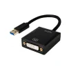 CABLU video LOGILINK, adaptor USB 3.0 (T) la DVI-I DL (M), 10cm, rezolutie maxima Full HD (1920 x 1080) la 60 Hz, negru, &quot;UA0232&quot; (include TV 0.06 lei)