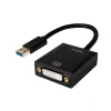 CABLU video LOGILINK, adaptor USB 3.0 (T) la DVI-I DL (M), 10cm, rezolutie maxima Full HD (1920 x 1080) la 60 Hz, negru, "UA0232" (include TV 0.06 lei)