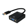 CABLU video LOGILINK, adaptor USB 3.0 (T) la VGA (M), 10cm, rezolutie maxima Full HD (1920 x 1080) la 60 Hz, negru, &quot;UA0231&quot; (include TV 0.06 lei)