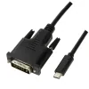CABLU video LOGILINK, adaptor USB 3.1 Type-C (T) la DVI-D DL (T), 1.8m, rezolutie maxima Full HD (1920 x 1080) la 60 Hz, negru, &quot;UA0331&quot; (include TV 0.18lei)