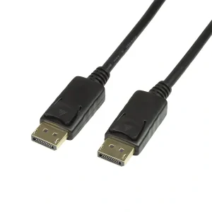 CABLU video LOGILINK, DisplayPort (T) la DisplayPort (T), 10m, conectori auriti, rezolutie maxima 4K (3840 x 2160) la 60 Hz, negru, &quot;CV0077&quot; (include TV 1.5 lei)