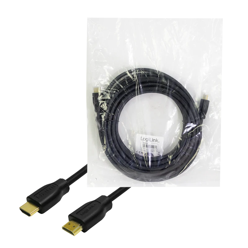 CABLU video LOGILINK, HDMI (T) la HDMI (T), 20m, conectori auriti, rezolutie maxima 4K UHD (3840 x 2160) la 30 Hz, HDMI 1.4, 2xecranaj, negru, "CH0055" thumb
