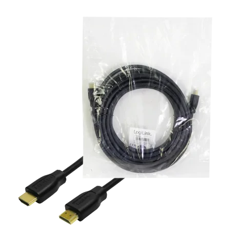 CABLU video LOGILINK, HDMI (T) la HDMI (T), 20m, conectori auriti, rezolutie maxima 4K UHD (3840 x 2160) la 30 Hz, HDMI 1.4, 2xecranaj, negru, &quot;CH0055&quot;