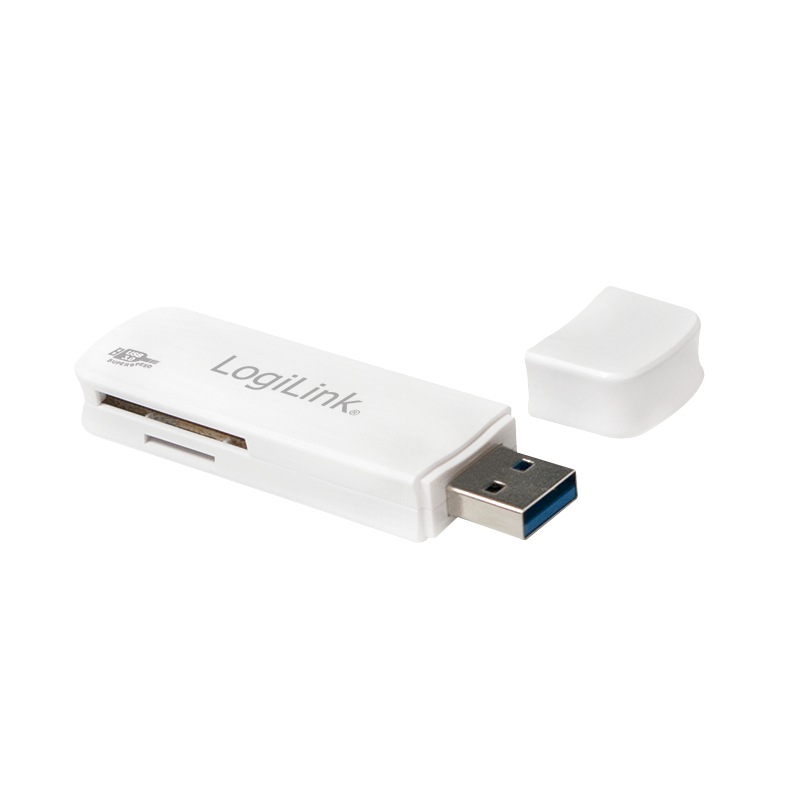 CARD READER extern LOGILINK, interfata USB 3.0, citeste/scrie: SD, micro SD; plastic, alb "CR0034A" (include TV 0.18lei) thumb