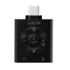 CONVERTOR audio LOGILINK, intrare: 1 x USB-C (T), iesire: 2 x 3.5&quot; jack (M),  24-bit, 96KHz, egalizator cu 7.1 surround, volum, mute, built-in microfon, black, &quot;UA0365&quot; (include TV 0.18lei)