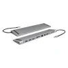DOCKING Station LOGILINK universal, conectare PC USB 3.1, USB 3.0 x 3, porturi video VGA x 1, HDMI x 2, RJ-45, card reader, PD 3.0 pana la 100W, argintiu, &quot;UA0373&quot; (include TV 0.18lei)