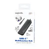 DOCKING Station LOGILINK universal, conectare PC USB 3.2, USB 3.0 x 2, porturi video HDMI x 1, card reader, PD 2.0 pana la 60W, argintiu, &quot;UA0343&quot; (include TV 0.18lei)
