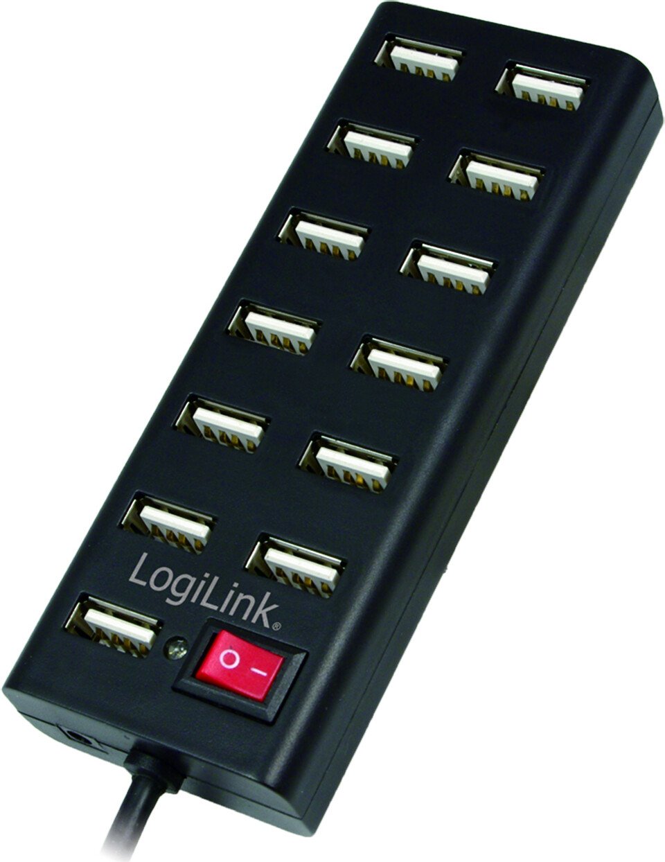 HUB extern LOGILINK, porturi USB: USB 2.0 x 13, conectare prin USB 2.0, alimentare retea 220 V, cablu 0.75 m, negru, "UA0126"  (include TV 0.8lei) thumb