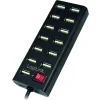 HUB extern LOGILINK, porturi USB: USB 2.0 x 13, conectare prin USB 2.0, alimentare retea 220 V, cablu 0.75 m, negru, &quot;UA0126&quot;  (include TV 0.8lei)