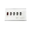 HUB extern LOGILINK, porturi USB: USB 2.0 x 4, Fast Charging Port, conectare prin USB 2.0, alimentare retea 220 V, argintiu, &quot;UA0224&quot; (include TV 0.8lei)