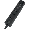 HUB extern LOGILINK, porturi USB: USB 2.0 x 7, conectare prin USB 2.0, alimentare retea 220 V, cablu 0.9 m, negru, &quot;UA0124&quot;  (include TV 0.8lei)