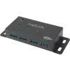 HUB extern LOGILINK, porturi USB: USB 3.0 x 4, conectare prin USB 3.0, alimentare retea 220 V, negru, &quot;UA0149&quot;  (include TV 0.8lei)