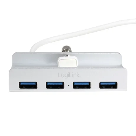 HUB extern LOGILINK, porturi USB: USB 3.0 x 4, conectare prin USB 3.0, argintiu, &quot;UA0300&quot; (include TV 0.8lei)