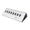 HUB extern LOGILINK, porturi USB: USB 3.0 x 7, Fast Charging Port, conectare prin USB 3.0, alimentare retea 220 V, argintiu, &quot;UA0228&quot; (include TV 0.8lei)