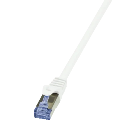 PATCH CORD S/FTP LOGILINK Cat7, LSZH, cupru, 600MHz, mufe RJ45 Cat6a, 5 m, alb, AWG26, dublu ecranat "CQ4071S"