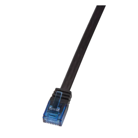 PATCH CORD UTP LOGILINK Cat6, cupru, flat, 10 m, negru, AWG32, "CF2093U"