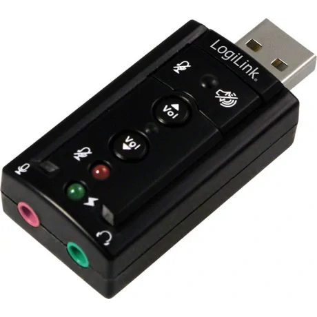 PLACA de SUNET Logilink, extern, 7.1, interfata USB 2.0, conectori 3.5 mm jack, &quot;UA0078&quot; (include TV 0.18lei)